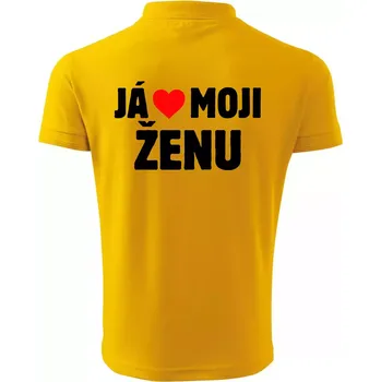 Pánská košile Já miluju svojí ženu - Polokošile pánská Pique Polo 203 - XL ( Žlutá )