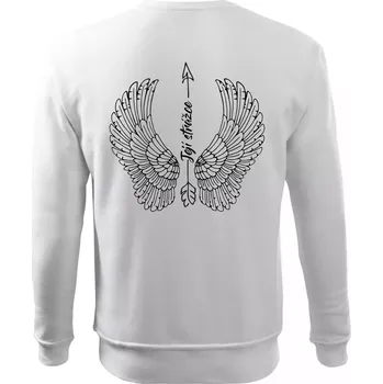 Pánská mikina Párova mikina - Jeho anděl , Její strážce - Mikina Essential pánská - 2XL ( Bílá )