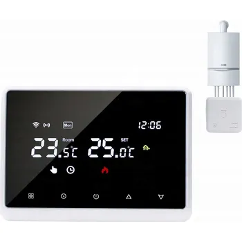 Termostat Bezdrátový termostat RF s LCD displejem pro kotle, bílý