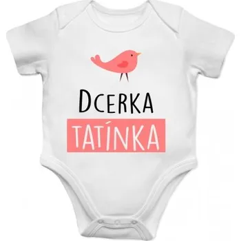 Žertovný předmět Dcerka tatínka - dětské body s potiskem- Tričkový.cz