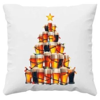 Žertovný předmět Vánoční pivní stromeček - polštář s potiskem- Tričkový.cz