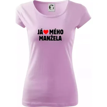 Dámské tričko Já miluju svého manžela - Dámské triko Pure - XS ( Orchid )