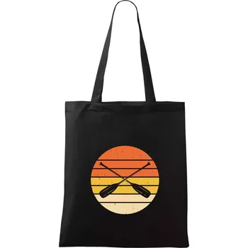 Pádla vintage kruh - Taška bavlněná - 42 x 38 cm ( Černá )