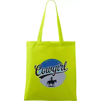 Cowgirl modrý pruh - Taška bavlněná - 42 x 38 cm ( Limetková )