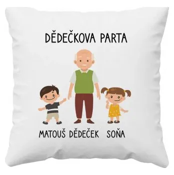 Žertovný předmět Dědečkova parta - polštář s potiskem - personalizovaný produkt- Tričkový.cz