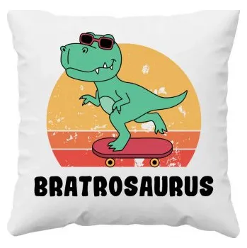 Žertovný předmět Bratrosaurus - polštář s potiskem- Tričkový.cz