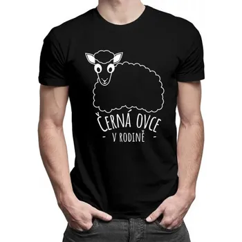 Žertovný předmět Černá ovce v rodině - pánské tričko s potiskem- Tričkový.cz