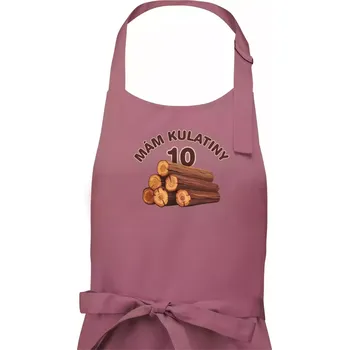 Kuchyňská zástěra Mám kulatiny 10 - Pánská zástěra na vaření - Univerzální velikost ( Starorůžová )