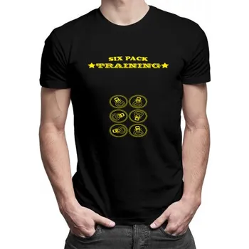 Žertovný předmět Six Pack Training - pánské tričko s potiskem- Tričkový.cz