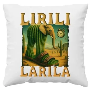 Žertovný předmět Lirili larila - Italian brainrot - polštář s potiskem- Tričkový.cz