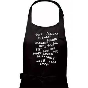 Kuchyňská zástěra Generace Z - Gen Z slovník - Dámská zástěra na vaření - Univerzální velikost ( Černá )