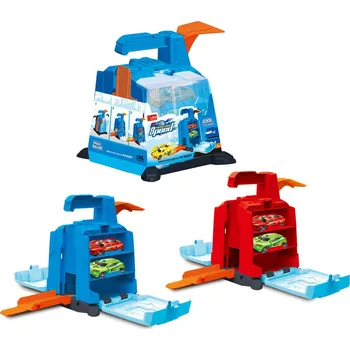 autíčko Teddies Garáž + 2 auta plast s vystřelovacím mechanismem 16x19x15cm