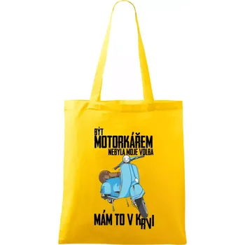 Být motorkářem nebyla moje volba skútr - Taška bavlněná - 42 x 38 cm ( Žlutá )