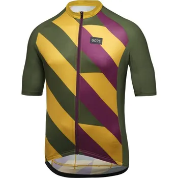 cyklistický dres Dres Gore Signal pánské krátký zelená-písková žlutá XL