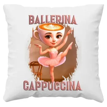 Žertovný předmět Ballerina Cappuccina V2 - Italian Brainrot - polštář s potiskem- Tričkový.cz