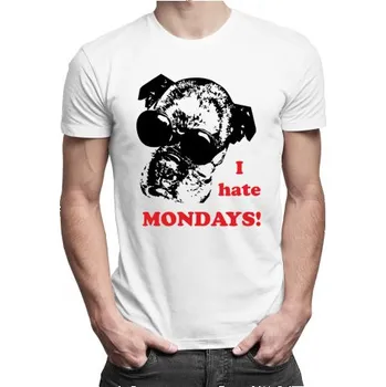 Žertovný předmět I hate mondays ! - pánské tričko s potiskem- Tričkový.cz