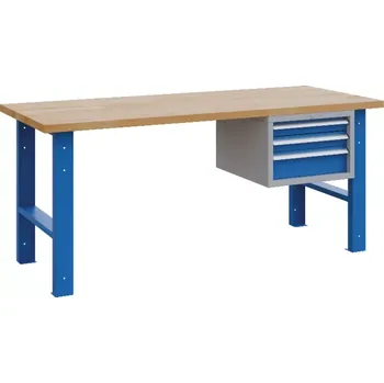 Dílenský stůl BS - 3 / 200 dílenský pracovní stůl, podvěsná zásuvka, pracovní deska spárovka s. 40 mm