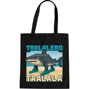 Žertovný předmět Tralalero Tralala - Italian Brainrot pro fanoušky Minecraftu - taška s potiskem- Tričkový.cz