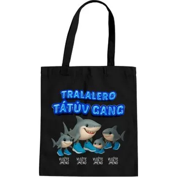 Žertovný předmět Tralalero tátův gang - tři děti - Italian Brainrot - taška s potiskem - personalizovaný produkt- Tričkový.cz