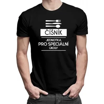 Žertovný předmět Číšník - jednotka pro speciální úkoly&nbsp;- pánské tričko s potiskem- Tričkový.cz
