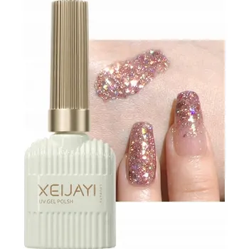 Lak na nehty Gel UV LED Lak na nehty Perleťový Třpytivý Soak off 15 ml # 4