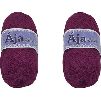 Příze BELLATEX SET 2 ks Příze Ája NGM 50 g, 952 tmavá burgundy