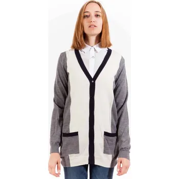 Dámské oblečení Dámský cardigan GANT šedý Gant černá | šedá | krémová 3361108