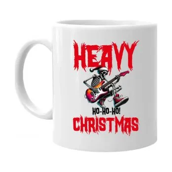 Žertovný předmět Heavy Christmas - hrnek s potiskem- Tričkový.cz