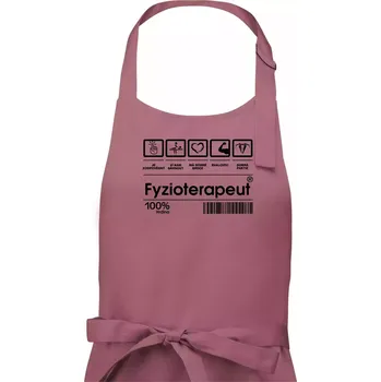 Kuchyňská zástěra Čárový kód - Fyzioterapeut - Pánská zástěra na vaření - Univerzální velikost ( Starorůžová )