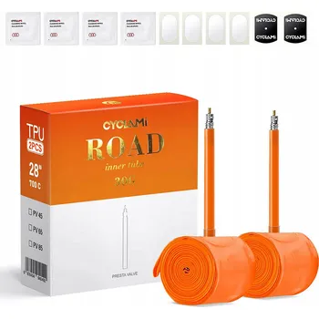 Duše na kolo CYCLAMI SUPER Lehká TPU Duše 30g ROAD Presta 65mm 700x18-32c BOX DVOJBALENÍ