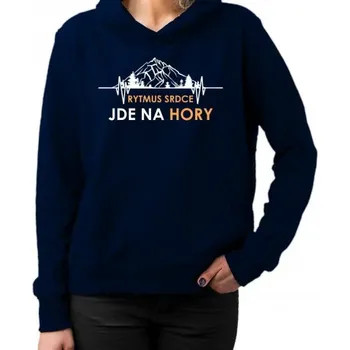 Žertovný předmět Rytmus srdce jde na hory - dámská mikina s potiskem- Tričkový.cz