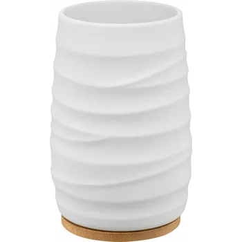 Držák na kartáček Kelímek do koupelny na kartáčky AZURO bílý Galicja