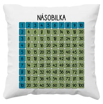 Žertovný předmět Násobilka - polštář s potiskem- Tričkový.cz