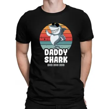Žertovný předmět Daddy shark (doo doo doo) - pánské tričko s potiskem- Tričkový.cz