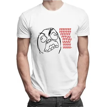 Žertovný předmět Fuuu - meme - pánské tričko s potiskem- Tričkový.cz