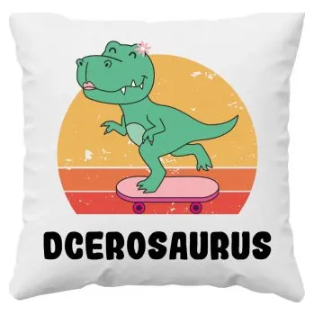 Žertovný předmět Dcerosaurus - polštář s potiskem- Tričkový.cz