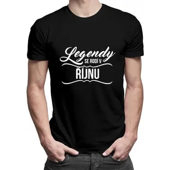 Žertovný předmět Legendy se rodí v říjnu - pánské tričko s potiskem- Tričkový.cz
