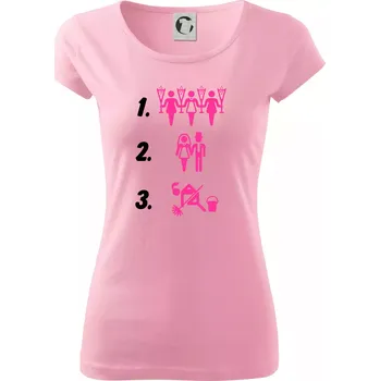 Před a po žena - Dámské triko Pure - 2XL ( Růžová )