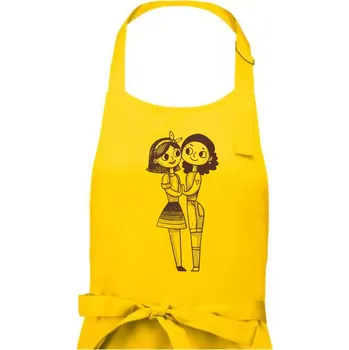 Kuchyňská zástěra Lesbický pár - Pánská zástěra na vaření - Univerzální velikost ( Žlutá )