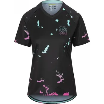 cyklistický dres Dres Giro Roust dámské krátký černá Ice Dye XS