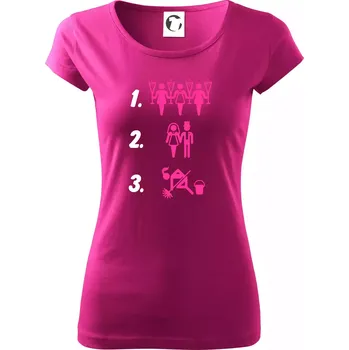 Dámské tričko Před a po žena - Dámské triko Pure - XL ( Fuchsiová )