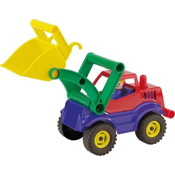 Hračka na písek LENA Auto barevné aktivní nakladač 27cm bagr s řidičem na písek 4152 | 31