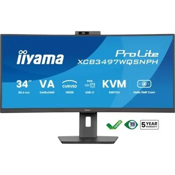 Monitor iiyama ProLite/XCB3497WQSNPH-B1/34"/VA/wQHD/120Hz/0,4ms/Black/3R