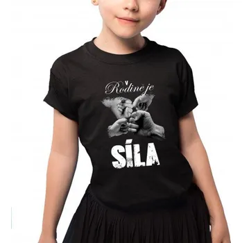 Žertovný předmět V rodině je síla v2 - dětské tričko s potiskem- Tričkový.cz