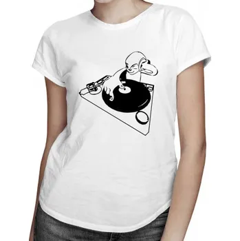 Žertovný předmět Smiley DJ - dámské tričko s potiskem- Tričkový.cz