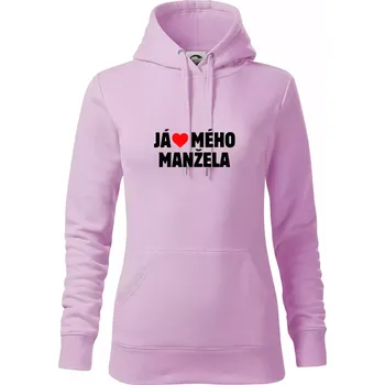 Dámská mikina Já miluju mého manžela - Mikina dámská Cape s kapucí - XS ( Orchid )