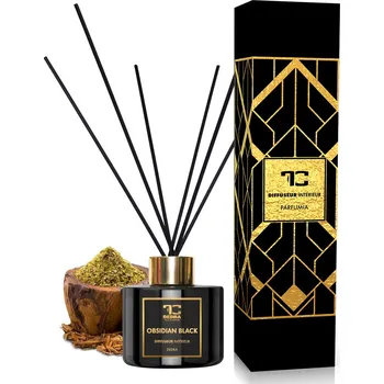 Aroma difuzér OBSIDIAN BLACK | tyčinkový difuzér | PARFUMIA® | 100 ml Dedra