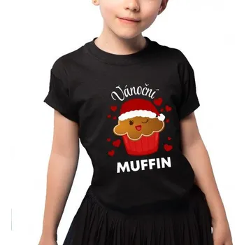 Žertovný předmět Vánoční muffin - dětské tričko s potiskem- Tričkový.cz