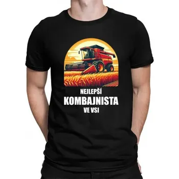 Žertovný předmět Nejlepší kombajnista ve vsi - pánské tričko s potiskem- Tričkový.cz