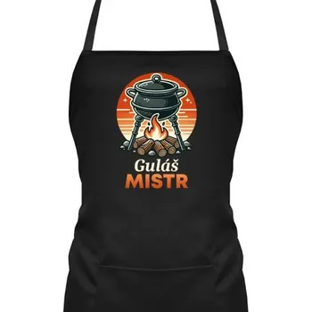 Žertovný předmět Guláš mistr - zástěra s potiskem- Tričkový.cz